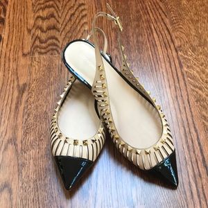 Beautiful studded flats with cutouts